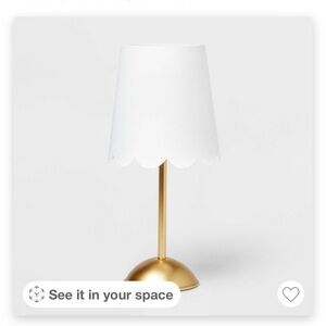 New In Box Scalloped Table Lamp